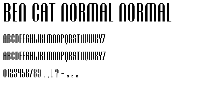 Ben Cat Normal Normal font